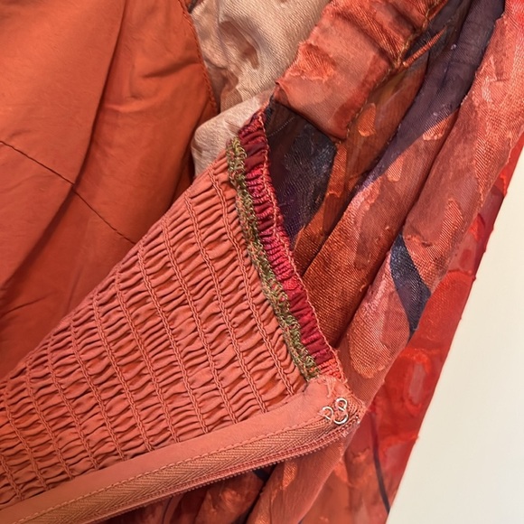 Hutch Printed Twist-Front Puff-Sleeve Ruffle-Hem Dress Size XS NWT - Picture 8 of 14